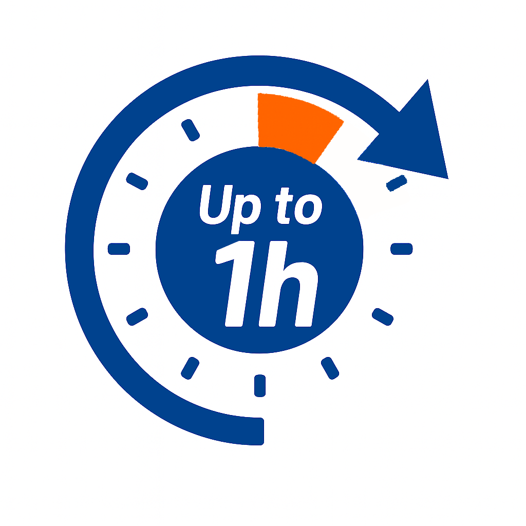 Parking icon – Up to 1 hour rate