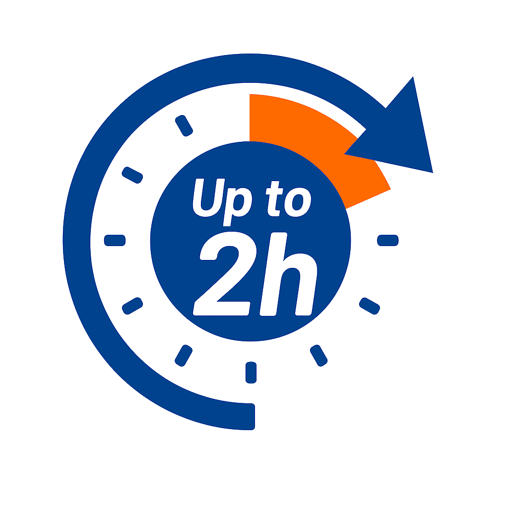 Parking icon – Up to 2 hours rate